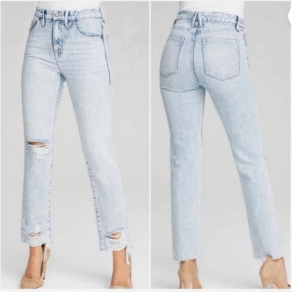 NWT Good American Good Classic Distressed Jeans 14/32